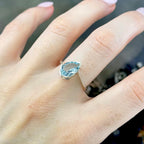 Assorted Gemstone Teardrop Cut Wave Ring