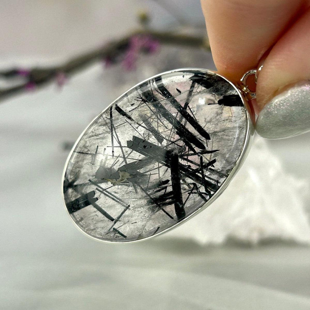 Tourmilated Quartz Oval Pendant