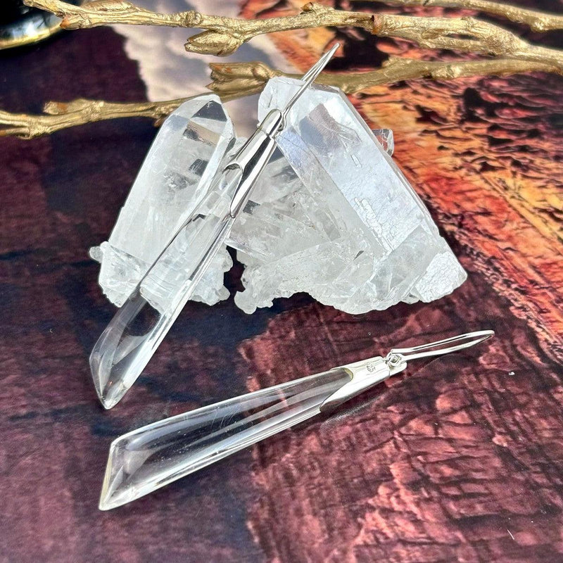 Quartz Crystal Sterling Silver Earrings