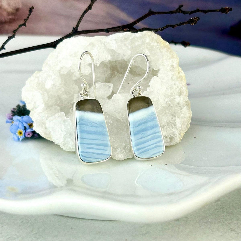 Owyhee Blue Opal Bar Earrings