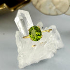 Oval Peridot Gold Ring