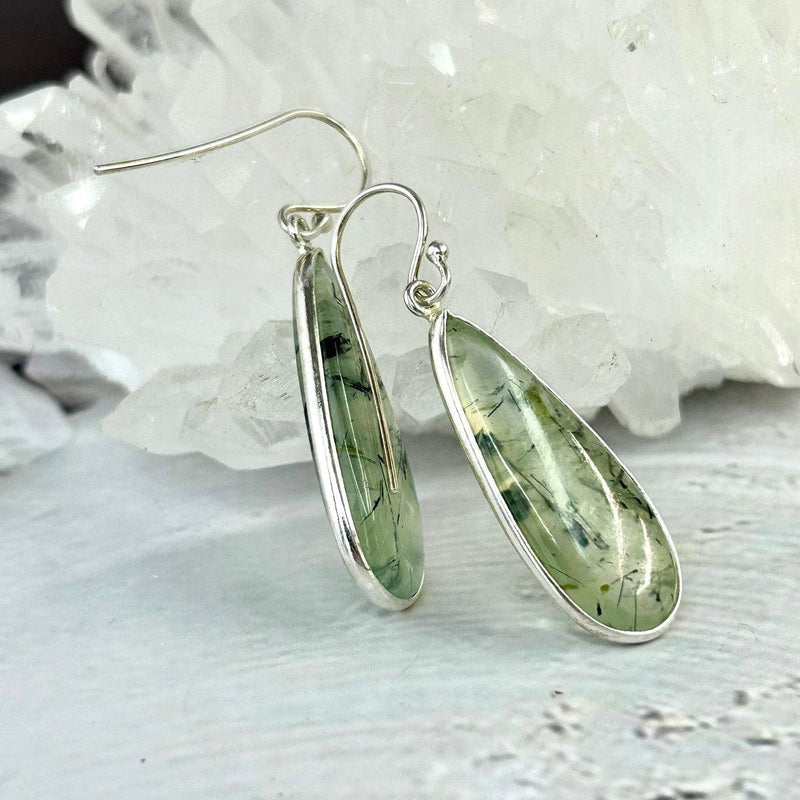 Large Green Crystal Earrings