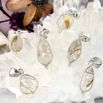 Golden Rutile Assorted Shape Pendants