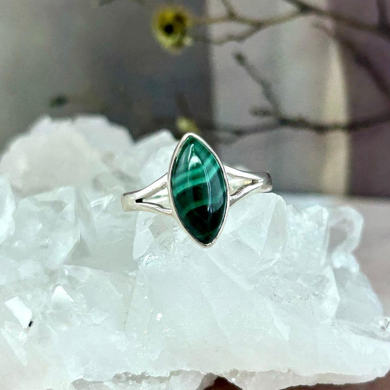 Malachite Marquise Rings