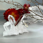 Crystal Wand Silver Ring