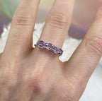 Assorted Gemstone Three Stone Stacker Rings