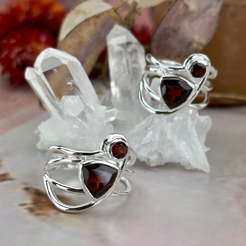 Garnet Unique Ring