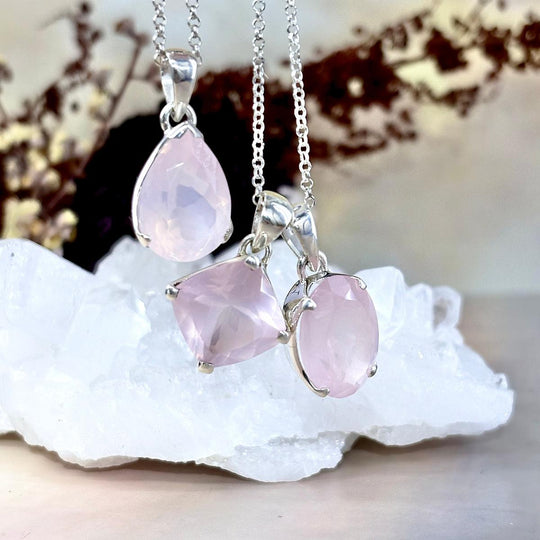 Rose Quartz Assorted Shape Pendants