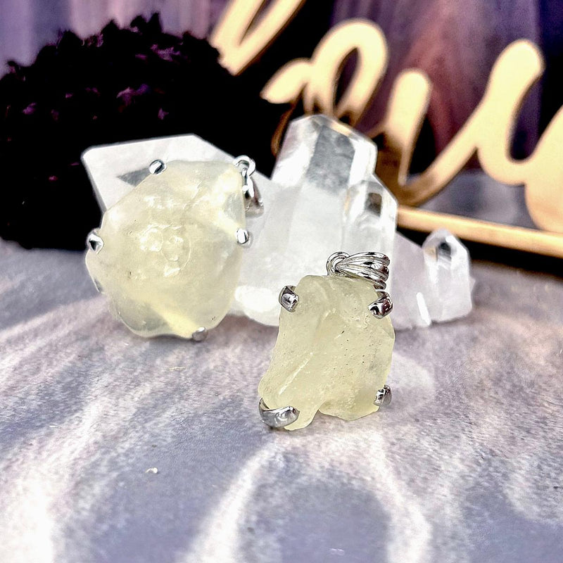 Libyan Desert Glass Freeform Pendants