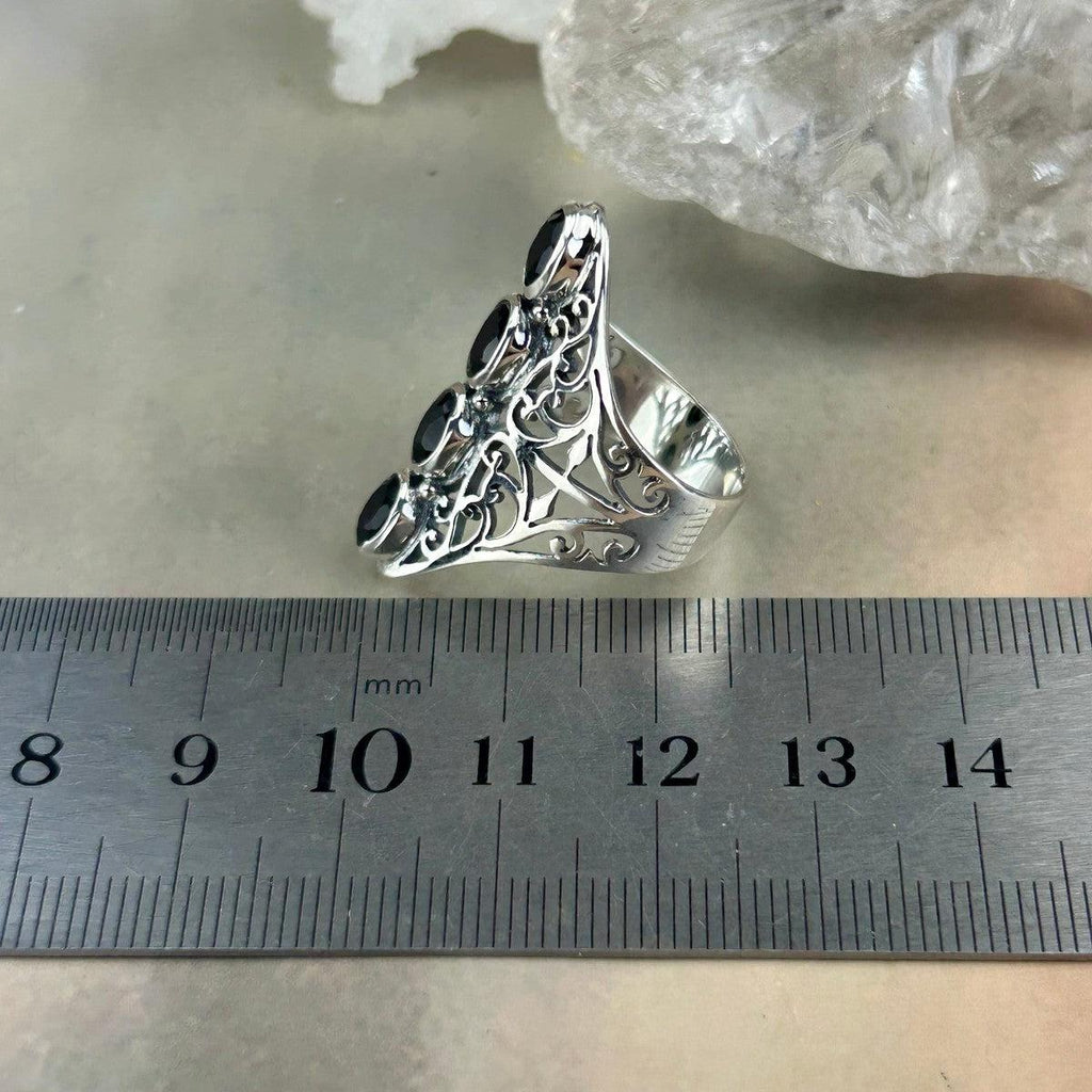 Victorian Design Crystal Ring