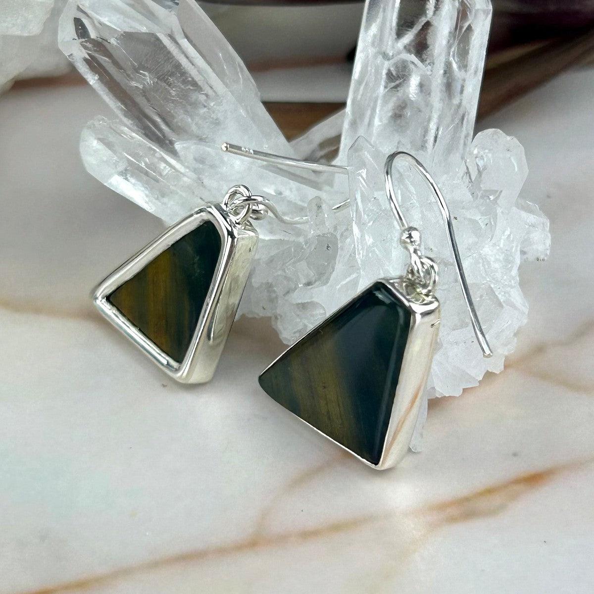 Navy Blue Crystal Earrings