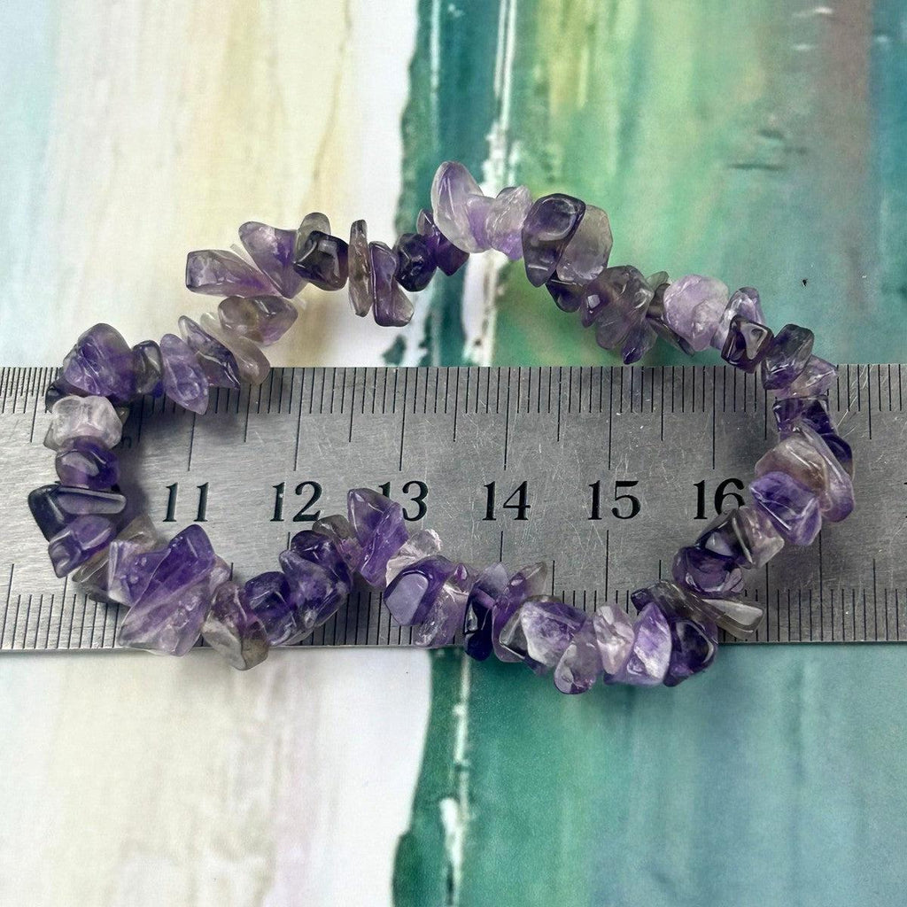 Amethyst Crystal Shard Bead Bracelet