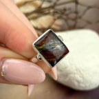 Rectangular Tiger Iron Ring