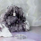 Princess Cut Moonstone Earrings