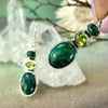 Green Lover Crystal Earrings