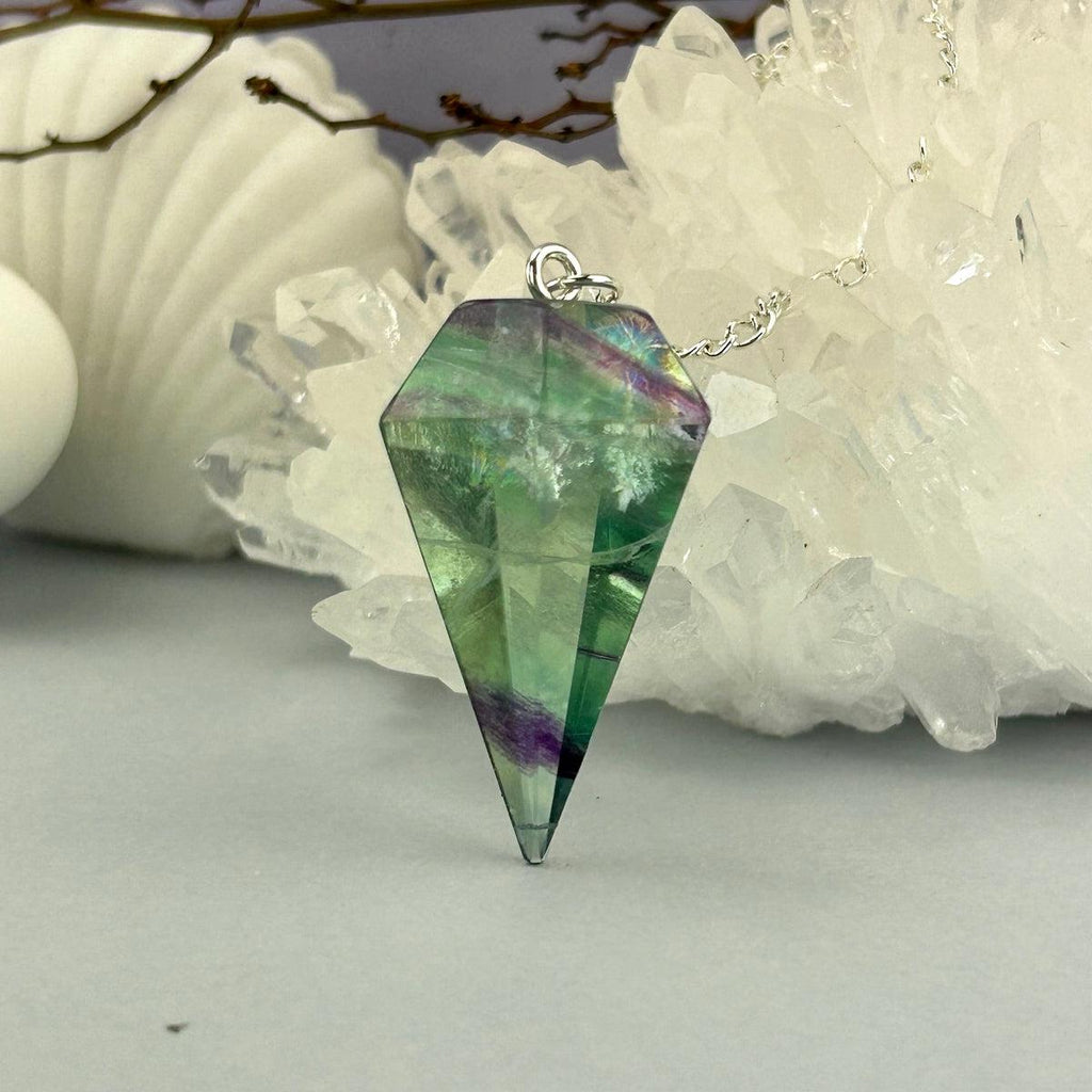 Crystal With Rainbow Pendulum
