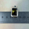 Smokey Lemon Quartz with Phantom inclusions Rectangle Ornate Pendants