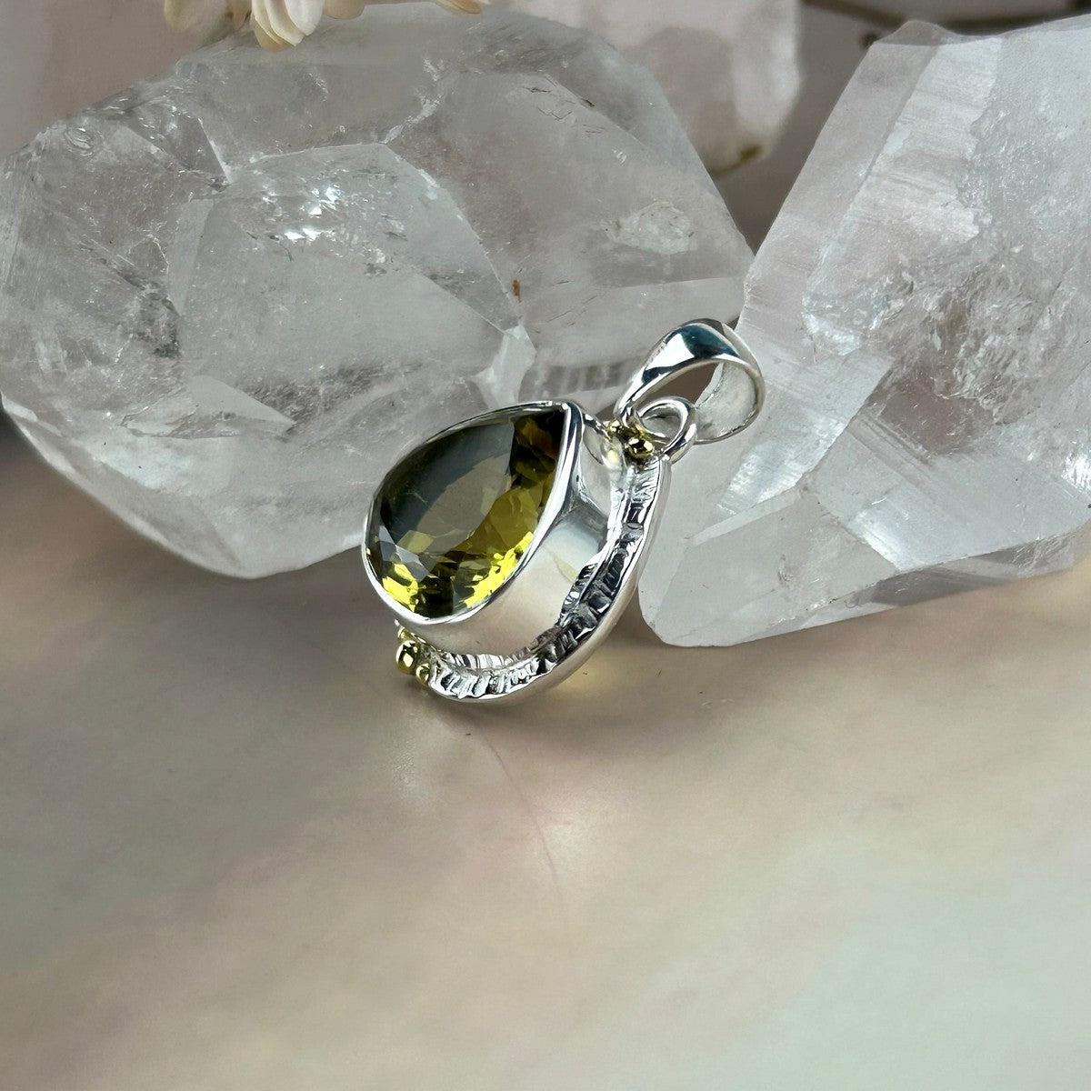 Teardrop Cut Gemstone Pendant