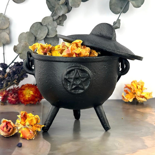 Pentacle Cast Iron Large Cauldron