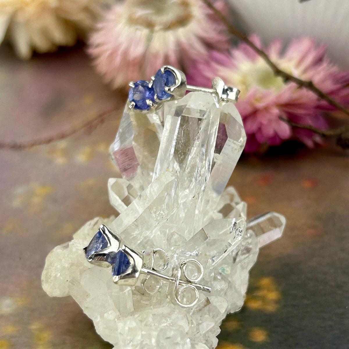 Crystal Sterling Silver Studs