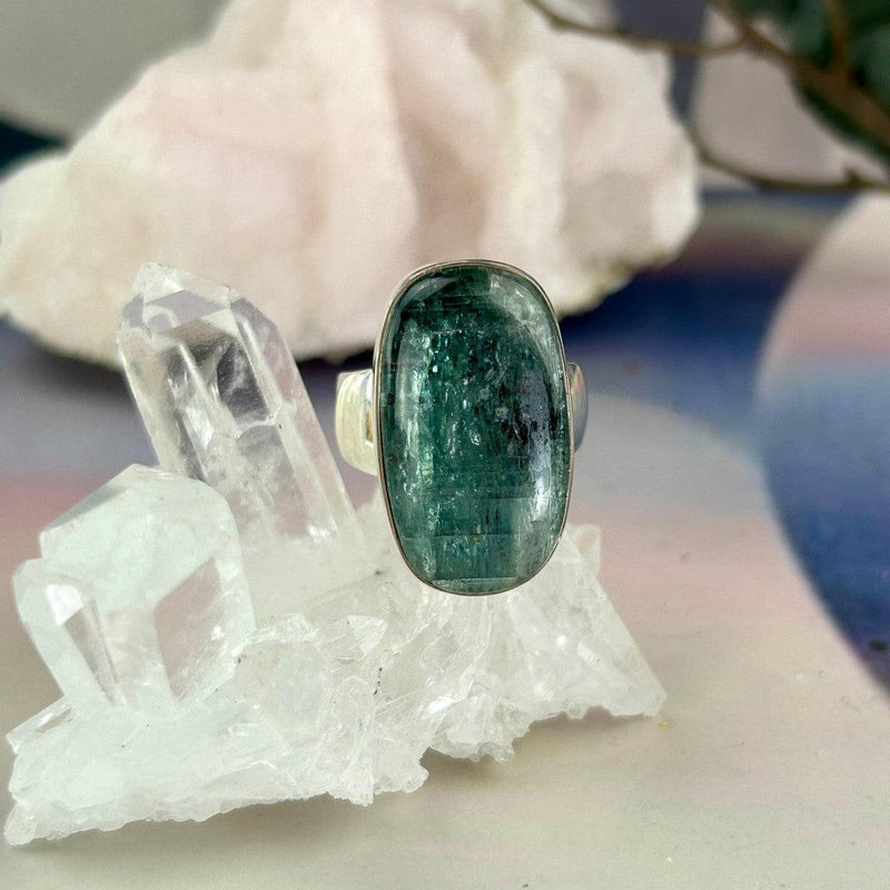 Small Size Green Kyanite Ring