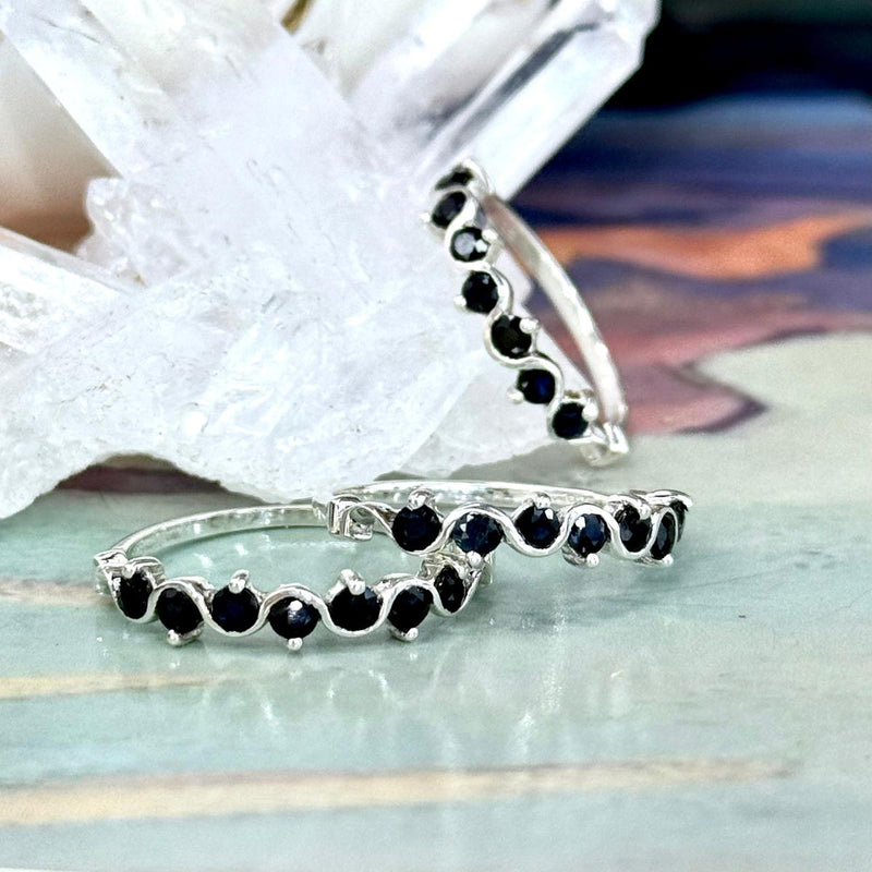 Sapphire Gemstone Pave Ring