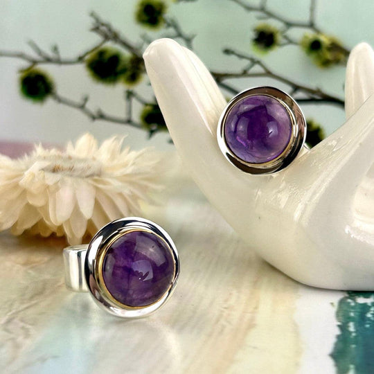 Amethyst Dome Ring