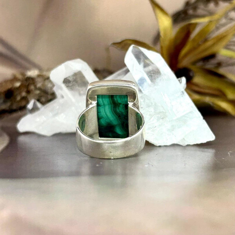 Malachite Rectangle Ring