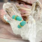 Amazonite Gold Stud Earrings