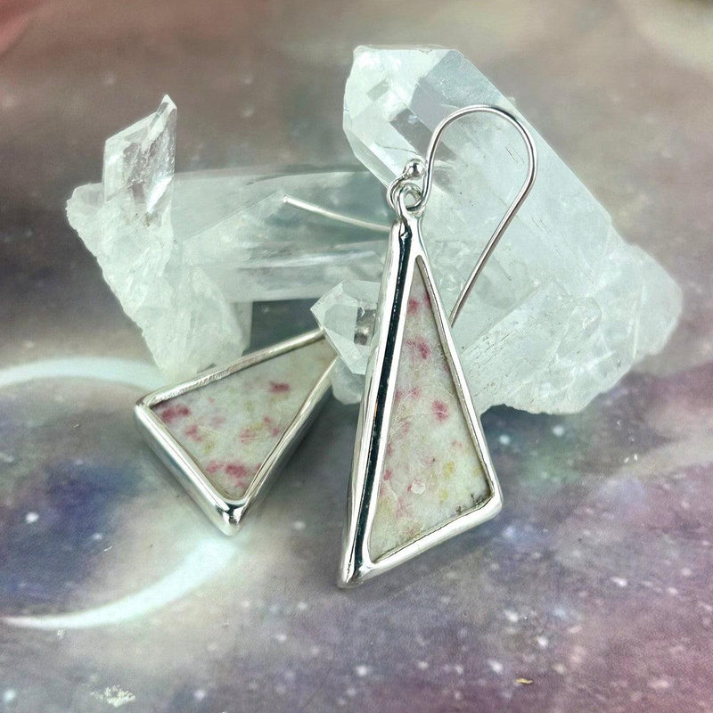 Angular Shaped Crystal Earrings