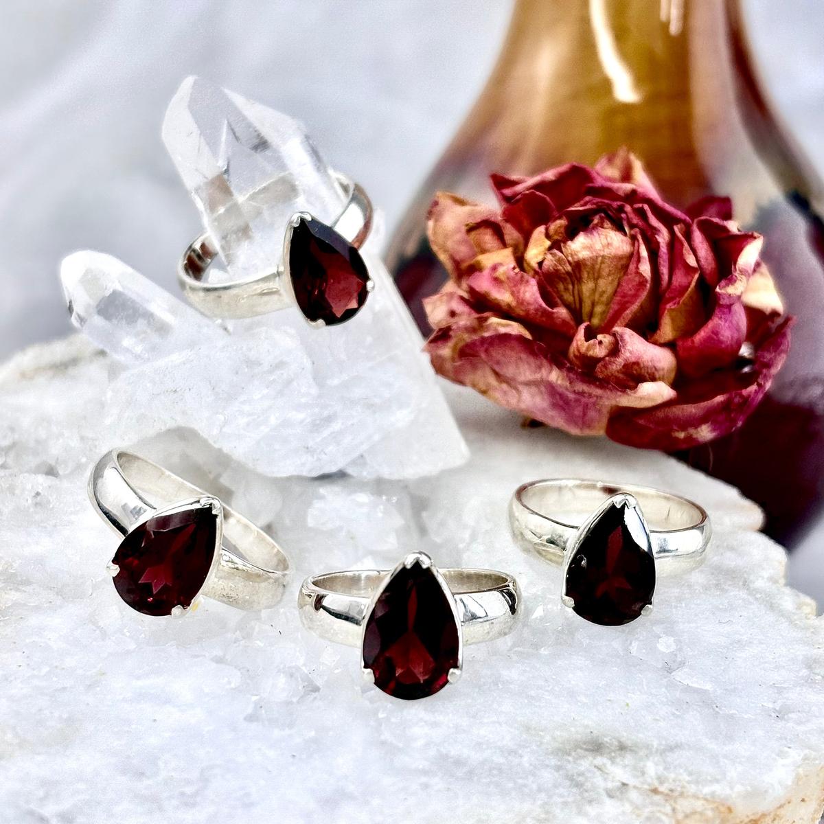 Sterling Silver Garnet Jewellery