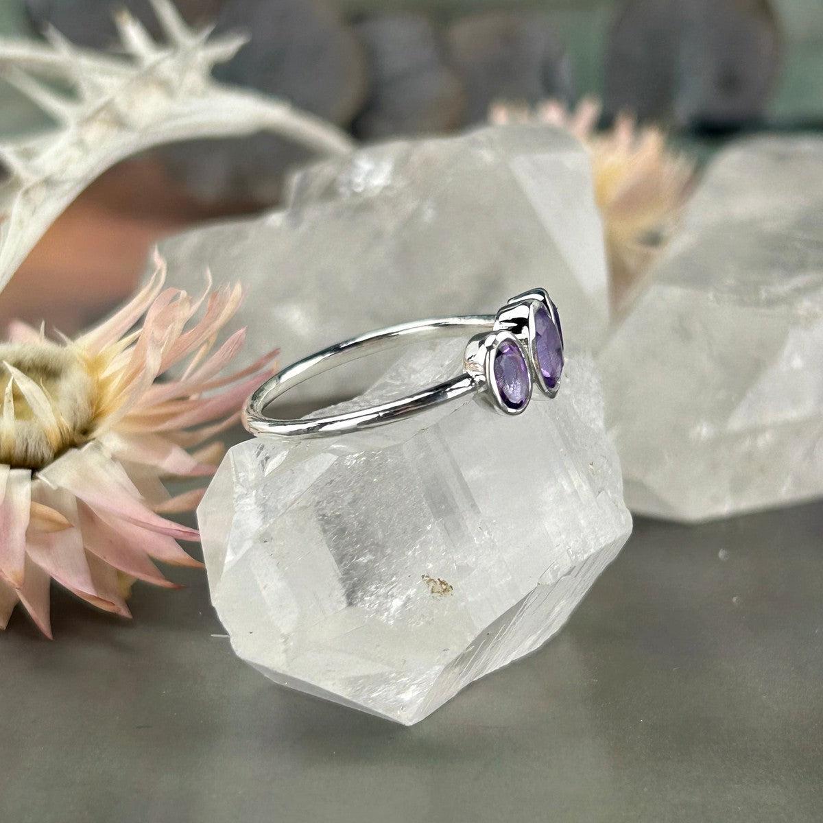 Amethyst Oval Cut Ring