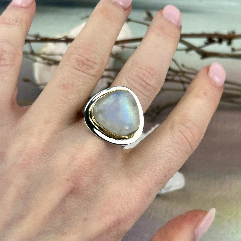 Moonstone With Flash Ring