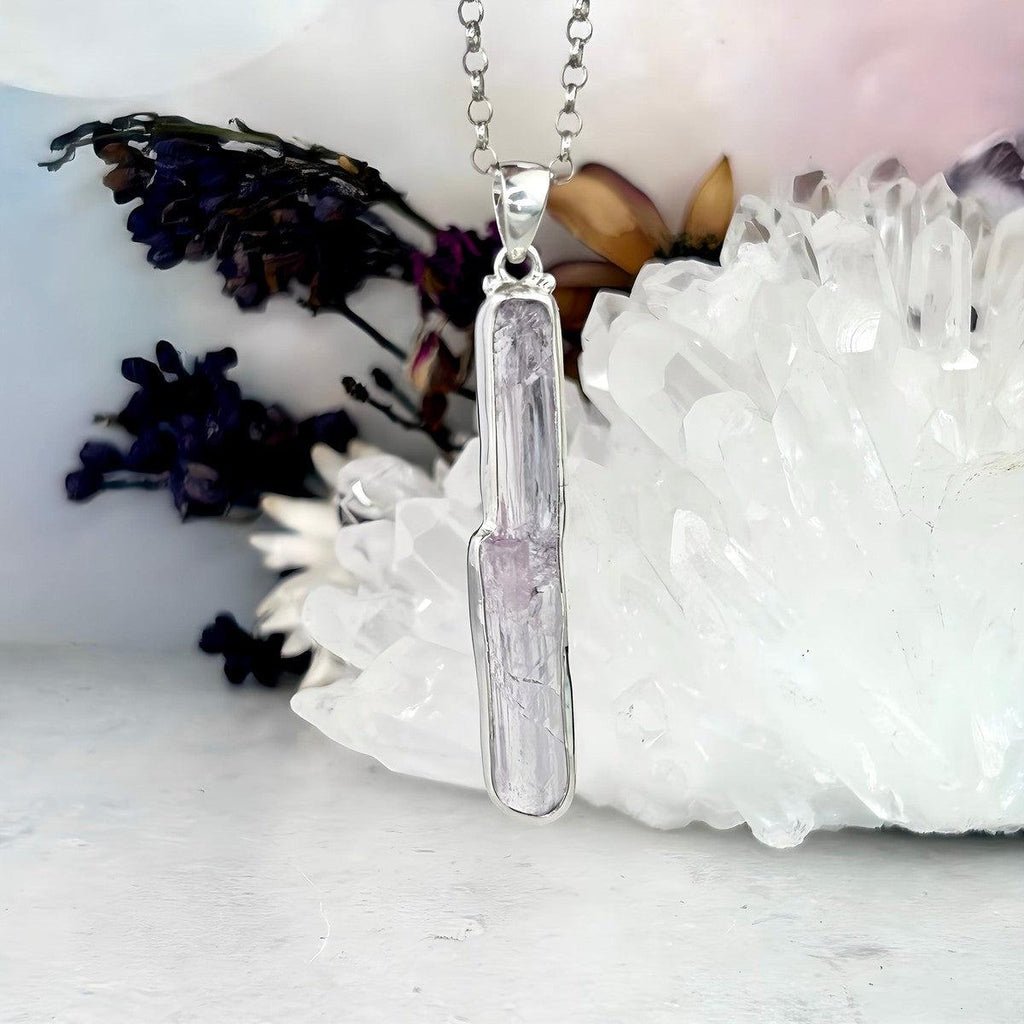 Kunzite Crystal Pendant