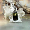 Smokey Lemon Quartz with Phantom Inclusions Rectangle Ornate Pendants