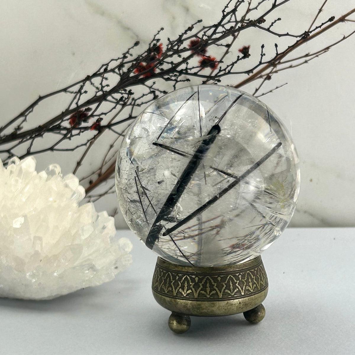 Quartz With Rutile Crystal Ball
