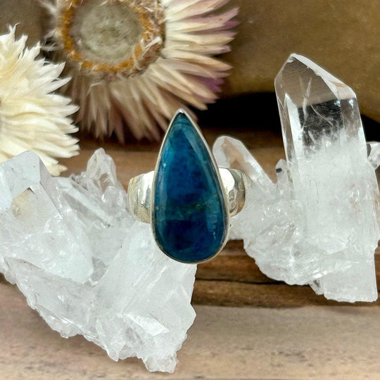 Apatite Elongated Teardrop Ring