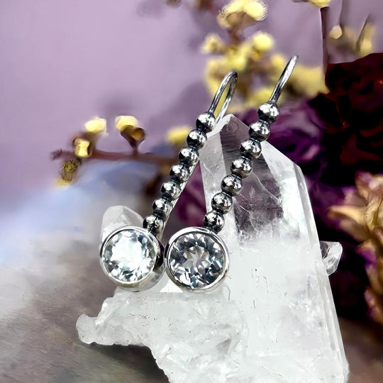 Killiecrankie Diamond Brilliant Cut Contemporary Stem Drop Earrings By Lauren Harris