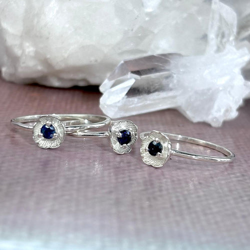 Sapphire Flower Ring
