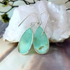 Chrysoprase In Sterling Silver Earrings