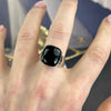 Black Tourmaline Small Size Ring