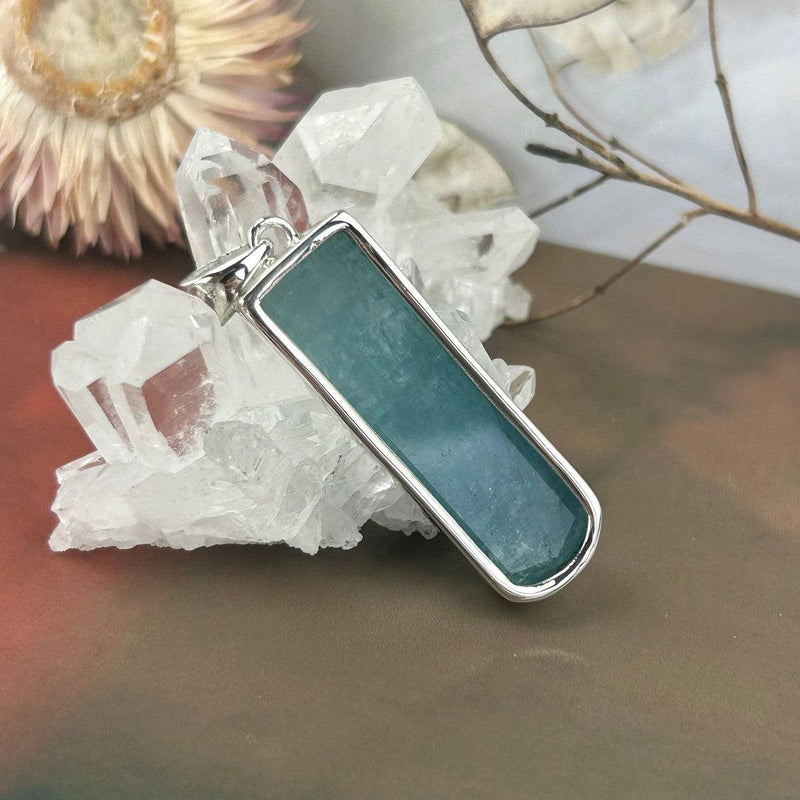 Aquamarine Sterling Silver Pendant