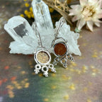 Golden Orange Crystal Earrings