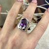 Modern Amethyst Design Ring