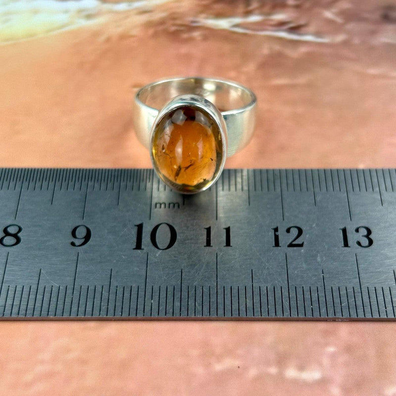 Citrine Cabochon Sterling Silver Ring