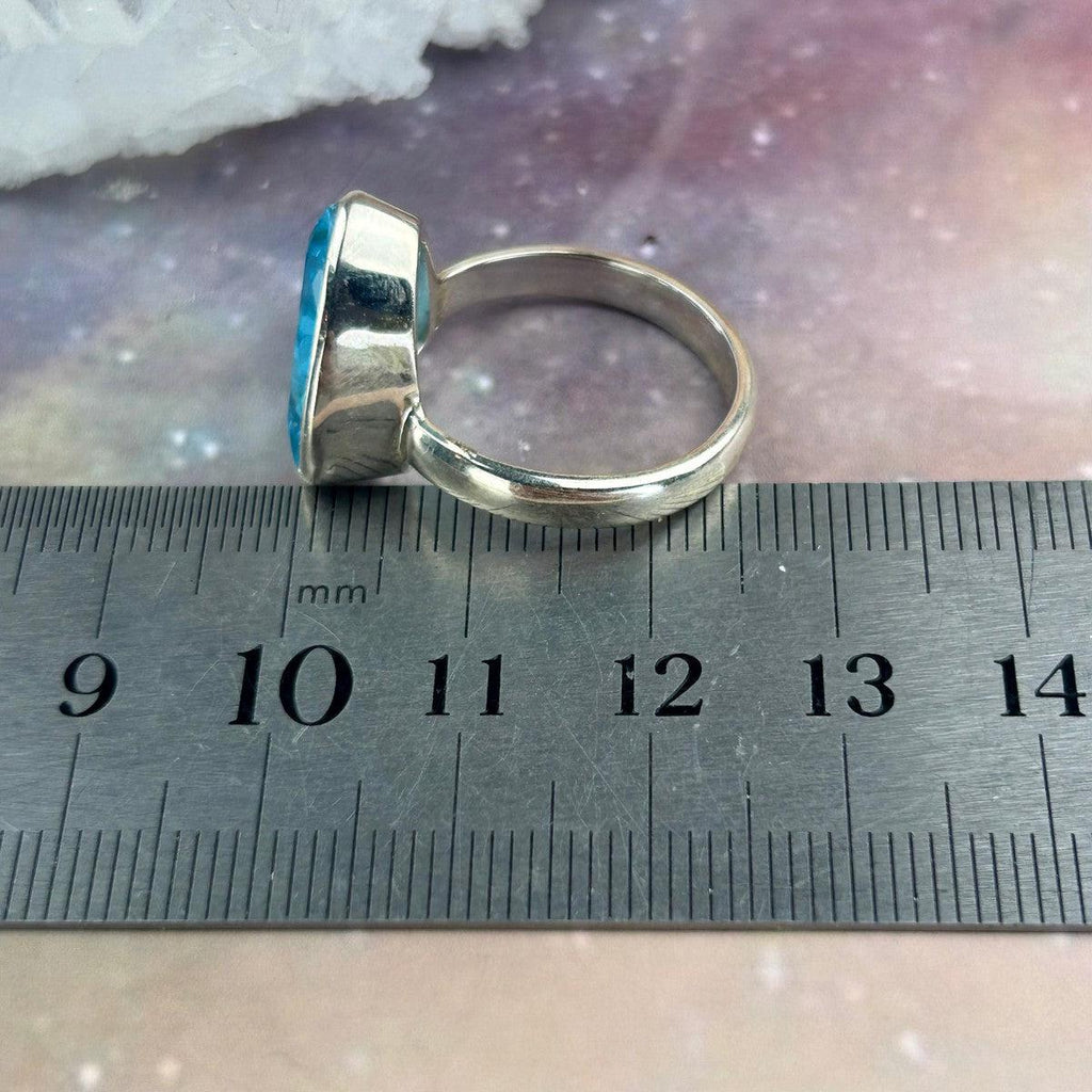 Blue Topaz Triangle Ring