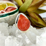 Unpolished Carnelian Crystal Ring