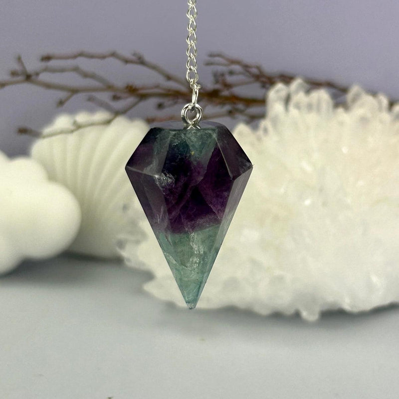 Purple And Green Faceted Crystal