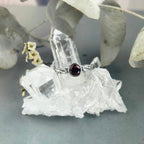 Garnet Filigree Band Ring
