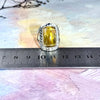 Yellow Stone Sterling Silver Ring